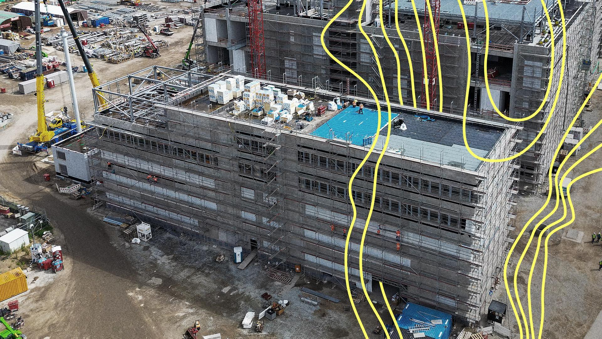 Die Baustelle fÃ¼r ein Rechenzentrum der Schwarz-Gruppe. | picture alliance/dpa, Patrick Pleul