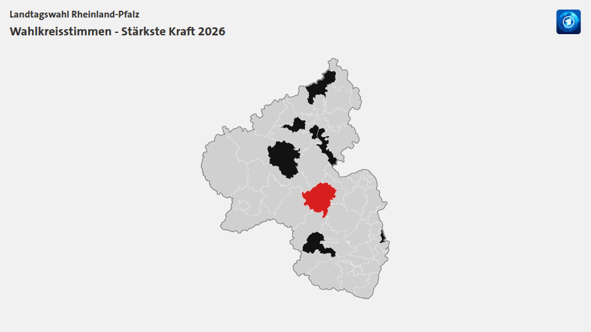 Karte mit bislang ausgezählten Wahlkreisen der Landtagswahl in Rheinland-Pfalz | tagesschau.de