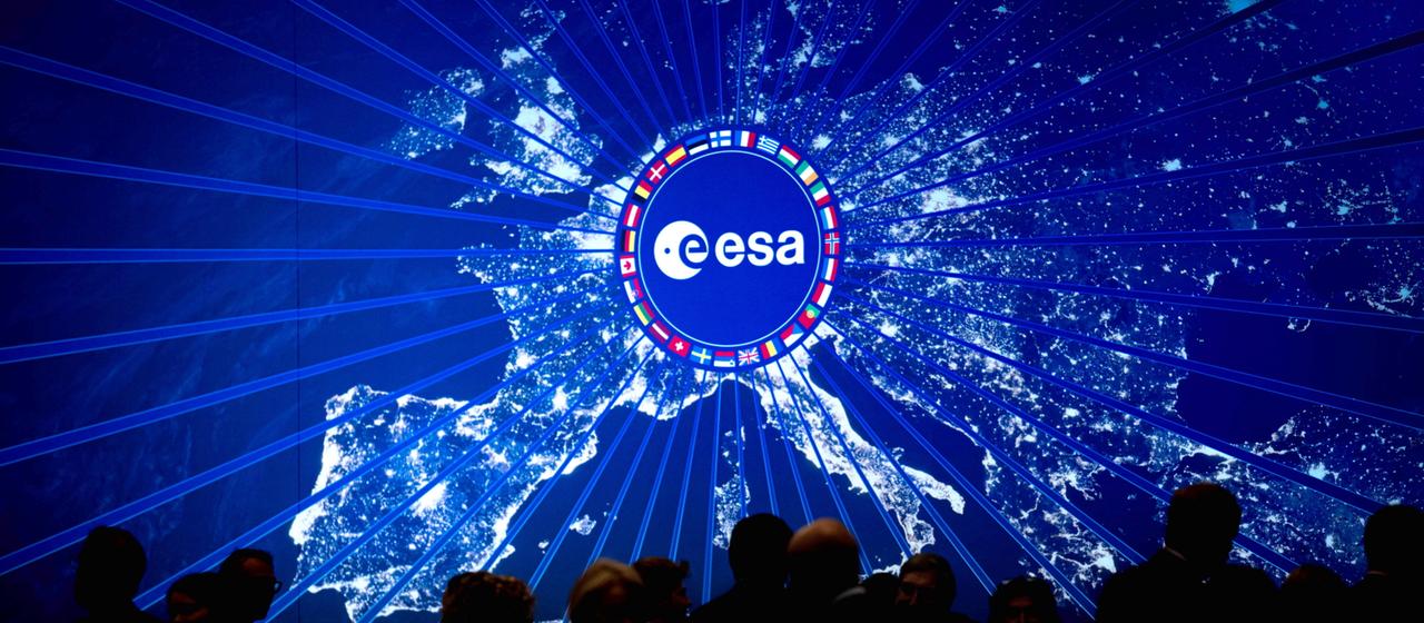 Blick in den Sitzungssaal der Esa-Ministerratstagung