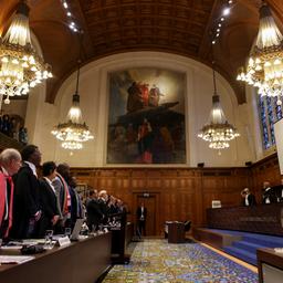 Die Richter im Inneren des Internationalen Gerichtshofs in Den Haag