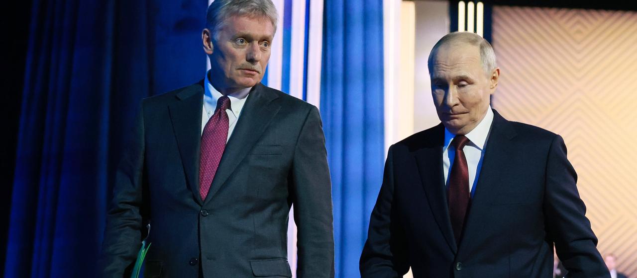 Dmitri Peskow und Wladimir Putin