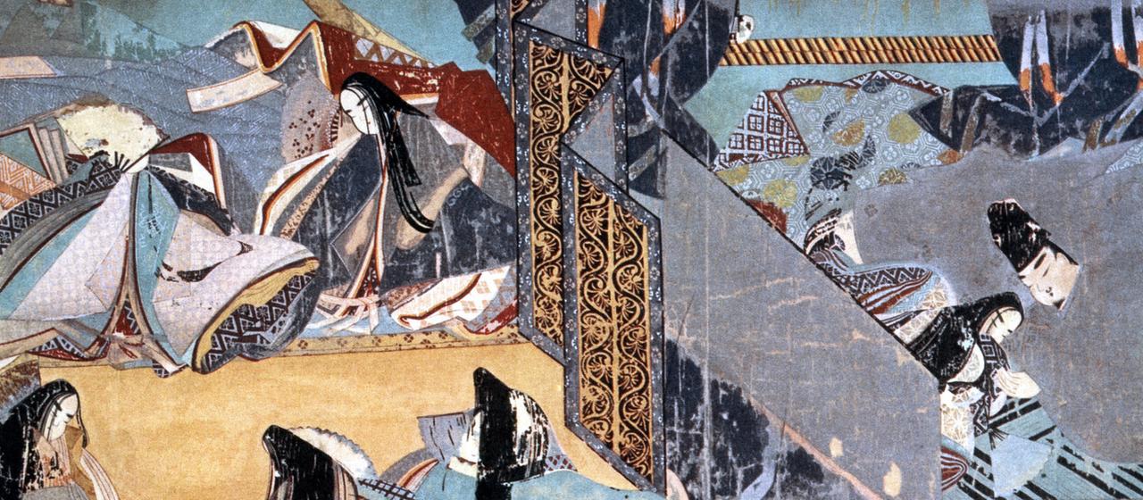 Eine Szene aus der Genji-Geschichte.