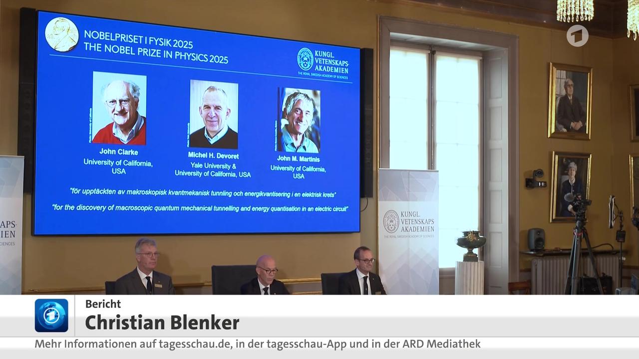 Forscher John Clarke, Michel Devoret und John Martinis bekommen Physik-Nobelpreis verliehen