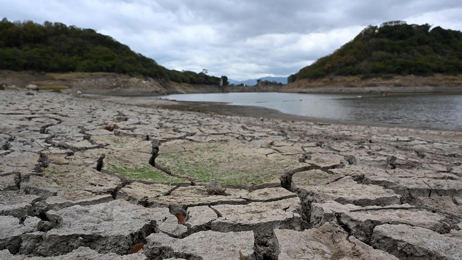 Ein zur Hälfte ausgetrocknetes Wasserreservoir in Honduras | AFP