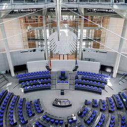 Der leere Plenarsaal des Bundestag