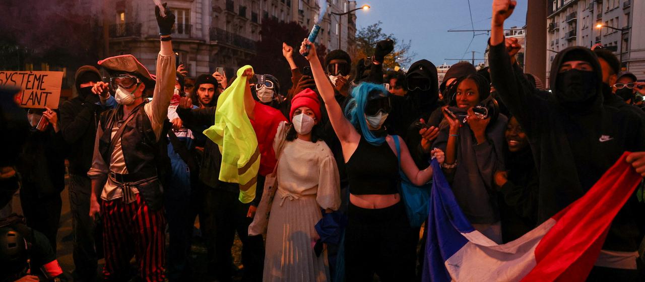 Protestierende in Paris