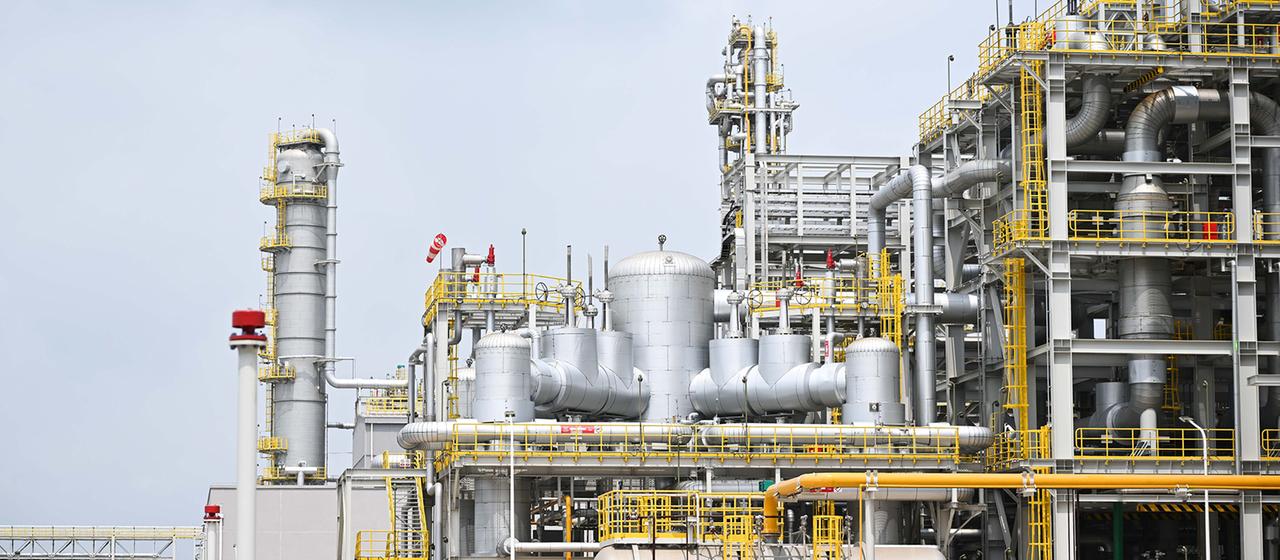 Die Anlagen des integrierten Standorts der BASF in Zhanjiang in der südchinesischen Provinz Guangdong.