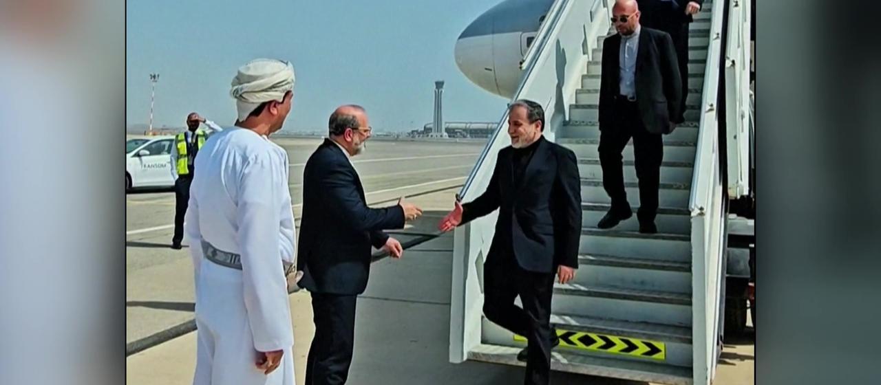Ankunft von Abbas Araghtschi im Oman
