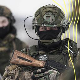 Russische Soldaten der Luftlandegruppen