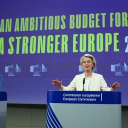 Ursula von der Leyen bei der Vorstellung des Entwurfs für den mehrjährigen Finanzrahmen der EU-Kommission.
