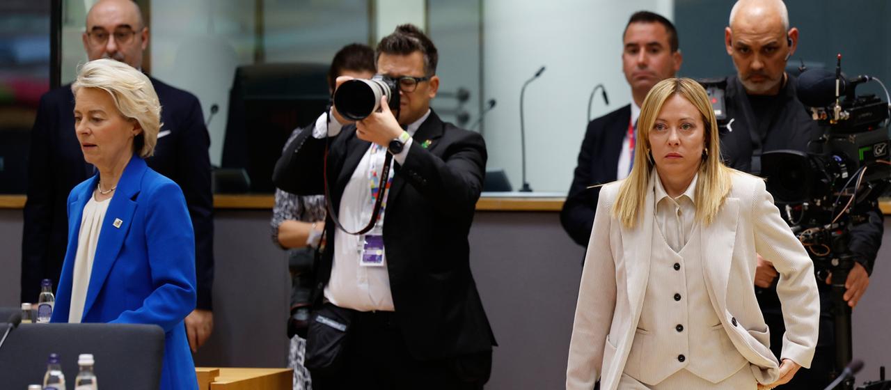 Ursula von der Leyen (links) und Giorgia Meloni (rechts)