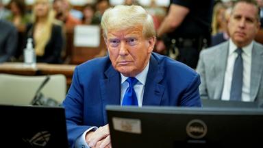 Donald Trump vor Gericht.